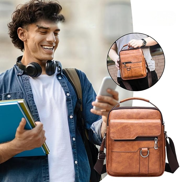 Sac à Dos en Cuir - BriefCaseBackpack™ - Khaki