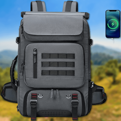 Sac à Dos de Voyage - TravelBackpackBag™ - Gris - Sackéa - L'essentiel voyage