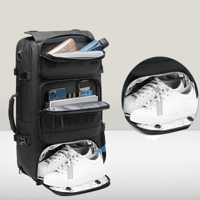Sac à Dos de Voyage - TravelBackpackBag™ - Noir - Sackéa - L'essentiel voyage