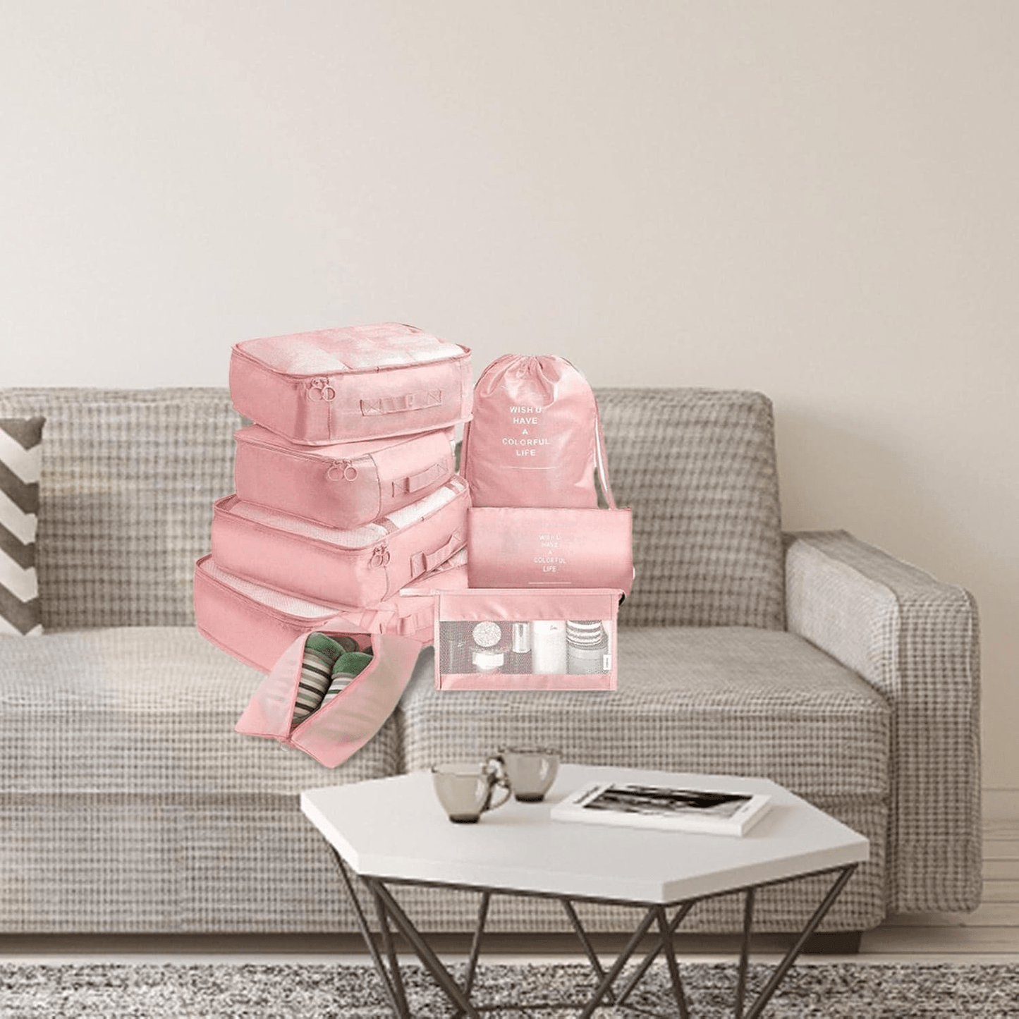 Sac de Voyage - TravelBagOrganizer™ - Rose - Sackéa - L'essentiel voyage