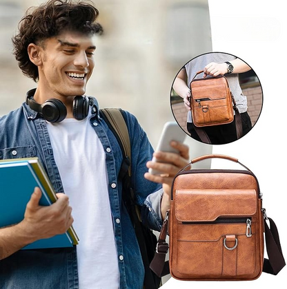 Sac à Dos en Cuir - BriefCaseBackpack™ - Khaki