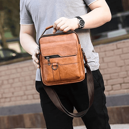 Sac à Dos en Cuir - BriefCaseBackpack™ - Khaki - Sackéa - L'essentiel voyage